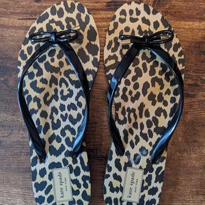 Authentic Kate Spade Cheetah Flip Flops